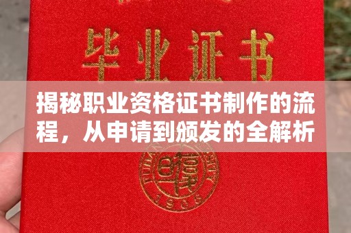 突泉揭秘职业资格证书制作的流程，从申请到颁发的全解析